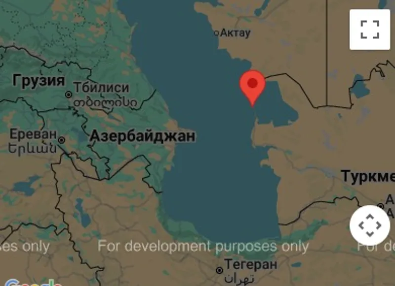 карта землетрясения в Каспийском море, фото - Новости Zakon.kz от 15.09.2025 12:52