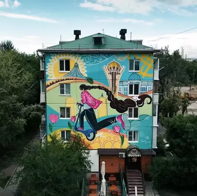 Усть-Каменогорск, преображение, муралы, фасады, облик города, фото - Новости Zakon.kz от 16.09.2025 19:12