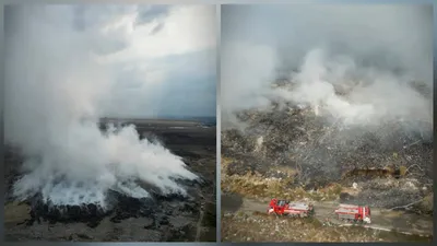 пожар на мусорке в Алматинской области, фото - Новости Zakon.kz от 18.09.2025 16:59