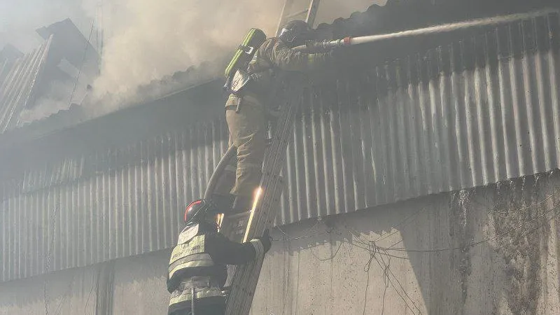 Крупный пожар в Астане: кадры, площадь и комментарий МЧС