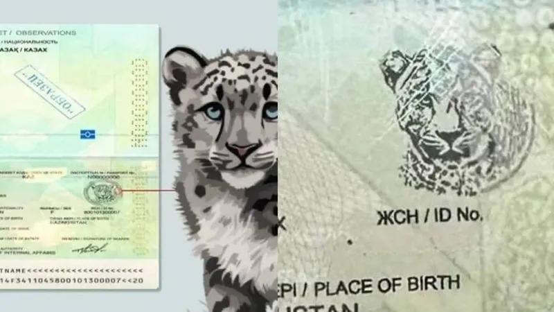 Паспорта с голографическим барсом появились у казахстанцев