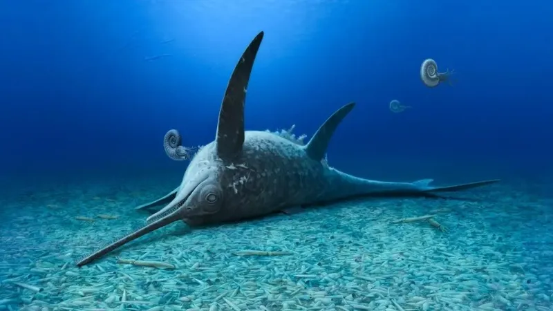 Новую древнюю рептилию обнаружили на "поле битвы" белемнитов в Германии