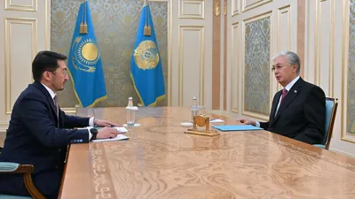 Мадиев, Токаев, встреча, ИИ, фото - Новости Zakon.kz от 29.09.2025 16:01