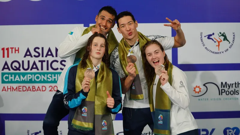 Казахстанские пловцы завоевали 10 медалей за три дня на чемпионате Азии в Индии