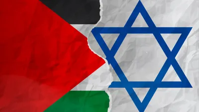 флаги Палестины и Израиля, фото - Новости Zakon.kz от 04.10.2025 10:32