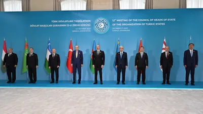 участники XII саммита Организации тюркских государств, фото - Новости Zakon.kz от 07.10.2025 16:55