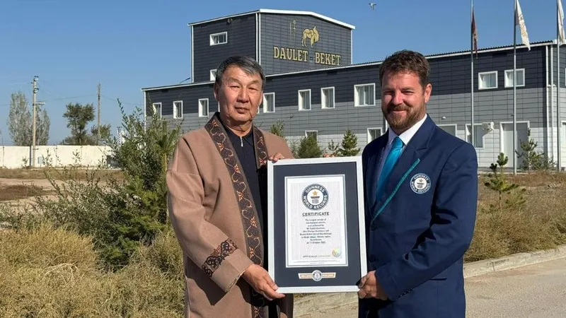 В Книгу рекордов Гиннесса вошел караван верблюдов из Алматинской области