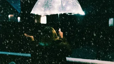 девушка, зонтик, снегопад, фото - Новости Zakon.kz от 15.10.2025 17:28