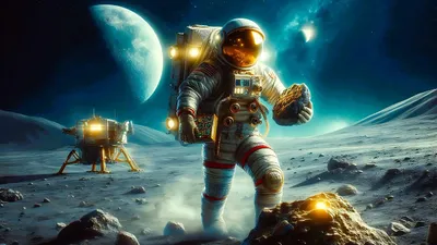 Расакопки на Луне, астронавт, фото - Новости Zakon.kz от 19.10.2025 05:59