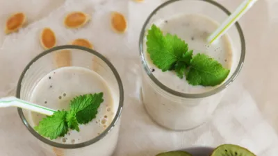 стаканы, кефир, мята, фото - Новости Zakon.kz от 18.10.2025 09:53