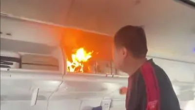 пожар в самолете, фото - Новости Zakon.kz от 18.10.2025 16:58