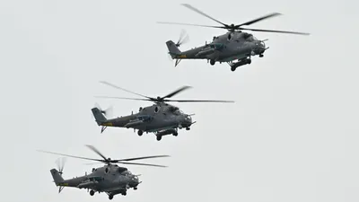 Военная спецтехника, военные вертолеты, военный вертолет, армия, военный полигон, сурет - Zakon.kz жаңалық 14.01.2026 12:55