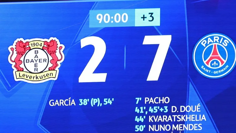 ПСЖ "проехался" по "Байеру" и воцарился на троне Лиги чемпионов УЕФА