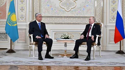 Касым-Жомарт Токаев, Владимир Путин, фото - Новости Zakon.kz от 27.10.2025 14:38
