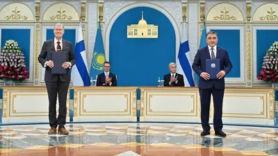 президент Финляндии Александр Стубб, президент РК Касым-Жомарт Токаев, фото - Новости Zakon.kz от 28.10.2025 15:02