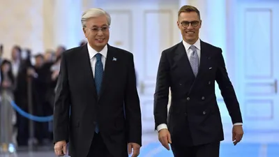 президент РК Касым-Жомарт Токаев, президент Финляндии Александр Стубб, фото - Новости Zakon.kz от 28.10.2025 11:41