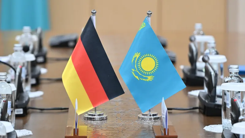 Флаги Германии и Казахстана, флаги Германии и РК, Германия и Казахстан, сурет - Zakon.kz жаңалық 29.09.2026 10:34