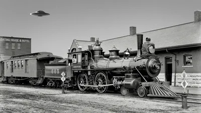 Поезд, летающая тарелка, небо, фото - Новости Zakon.kz от 29.10.2025 06:59