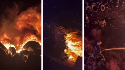 пожар в Таразе, фото - Новости Zakon.kz от 02.11.2025 23:53