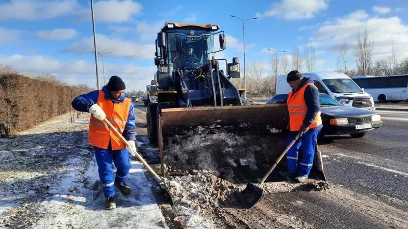 Сколько снега выпало в Астане
