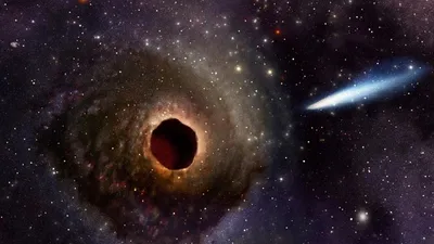 космос с кометой и дырой, фото - Новости Zakon.kz от 07.11.2025 17:19