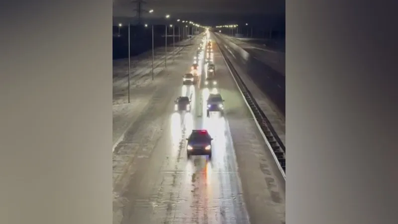 Колонну из 1400 авто сопроводила полиция в Акмолинской области