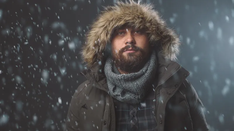 мужчина зимой, зима, здоровье