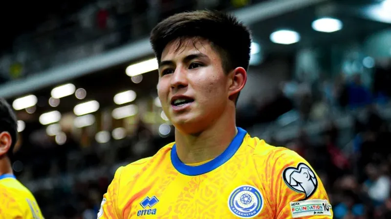 Дастан Сатпаев забил свой первый гол за сборную РК, открыв счет в матче с Бельгией