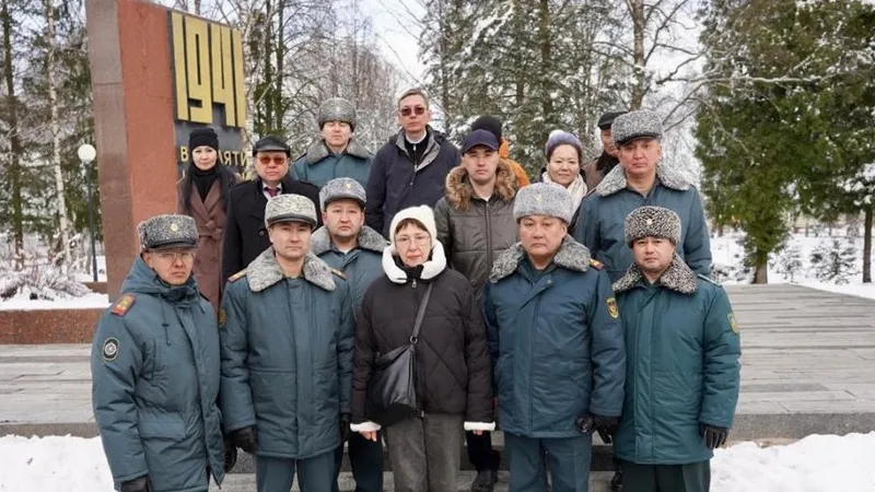 Казахстанские дипломаты почтили в России память героев-панфиловцев