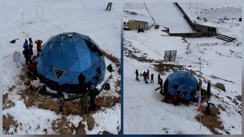 В горах Алматы появился уникальный геошатер для туристов с интернетом от Илона Маска