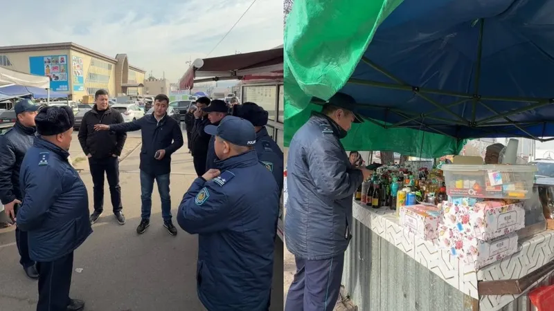 В Алматы ликвидировали стихийные торговые точки у вещевого рынка