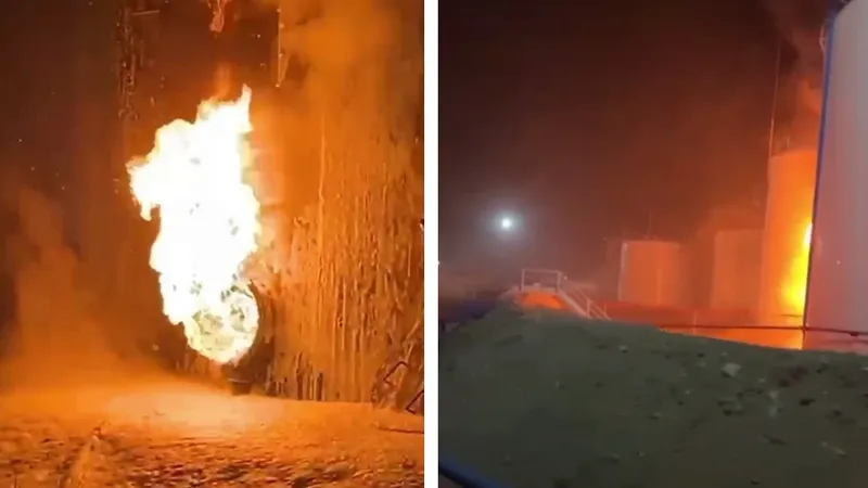 Пожар вспыхнул на нефтебазе в Туркестане