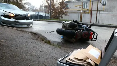 место ДТП в Алматы, фото - Новости Zakon.kz от 02.12.2025 15:12