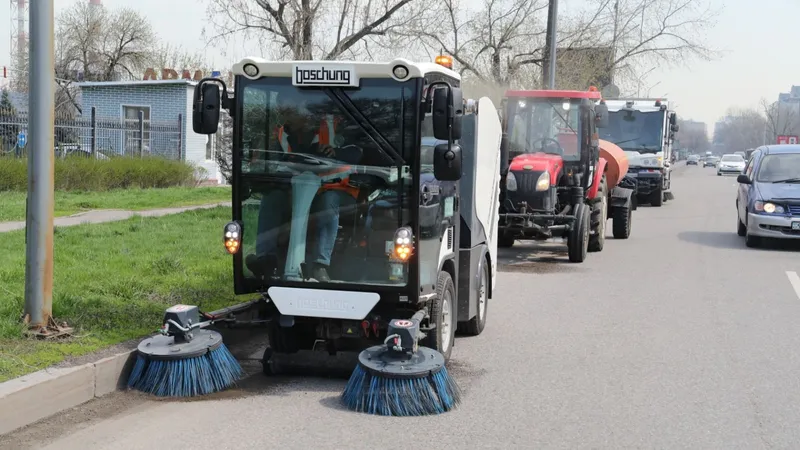 В Алматы из-за похолодания принято решение по мойке улиц