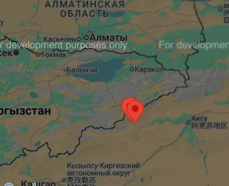 карта афтершоков в Китае, фото - Новости Zakon.kz от 04.12.2025 15:08