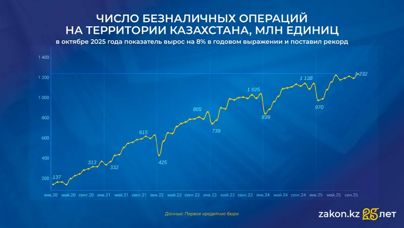 безналичные платежи , фото - Новости Zakon.kz от 12.12.2025 13:55