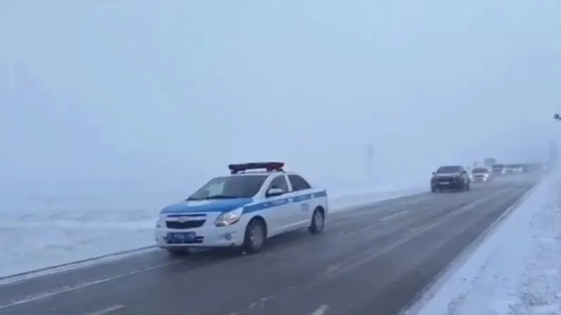 Колонну из 100 автомобилей сопроводили в Костанайской области