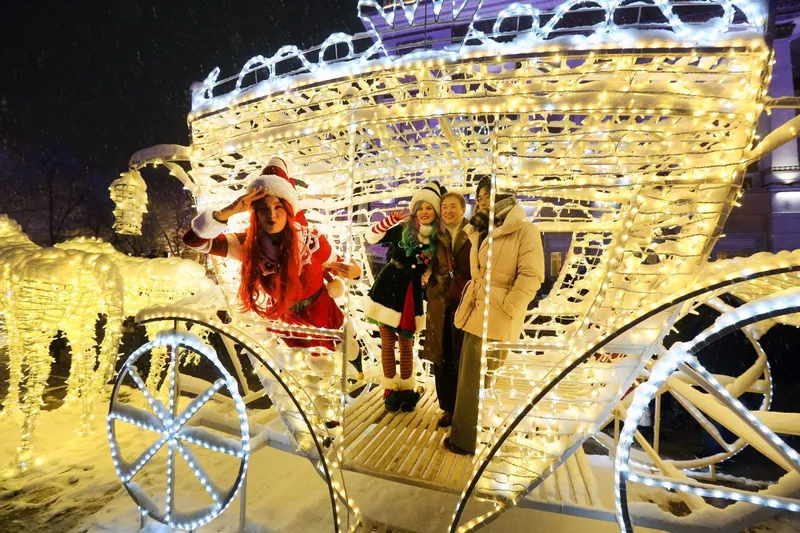 новогоднее украшение Алматы, фото - Новости Zakon.kz от 22.12.2025 16:05