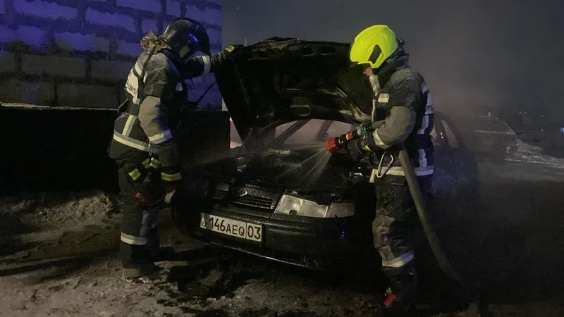 Автомобиль вспыхнул на даче в Кокшетау