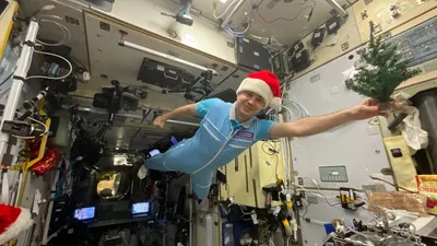 космонавт показал, как отмечают Новый год в космосе, фото - Новости Zakon.kz от 03.01.2026 14:16