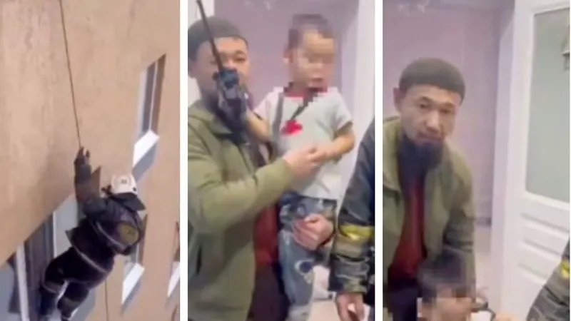 Ребенок заперся в одной из квартир Астаны: спасателям пришлось лезть через окно