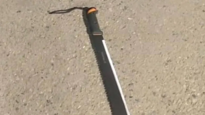 Мужчину с мачете задержали гвардейцы в Конаеве