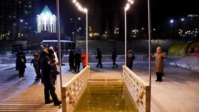 прорубь, Астана, фото - Новости Zakon.kz от 13.01.2026 14:01