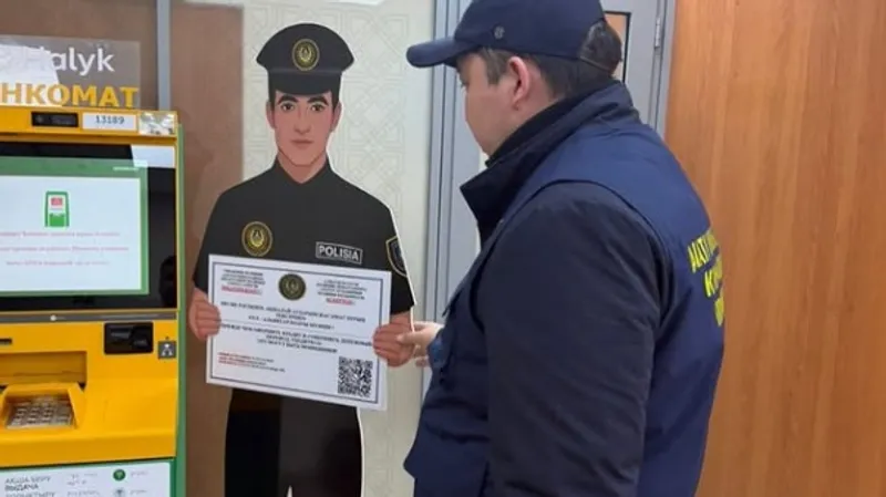 В Алматы объяснили появление необычных полицейских с QR-кодами