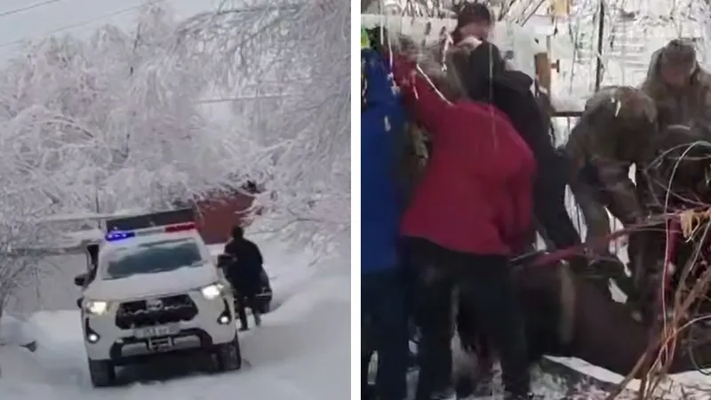 Упавшую в колодец лошадь спасли в Алматинской области