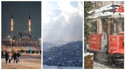 снег выпал в Стамбуле, фото - Новости Zakon.kz от 19.01.2026 22:17