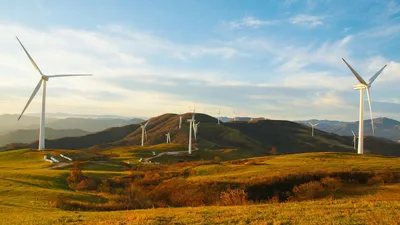 Ветряные мельницы, степь, небо, фото - Новости Zakon.kz от 22.01.2026 03:30