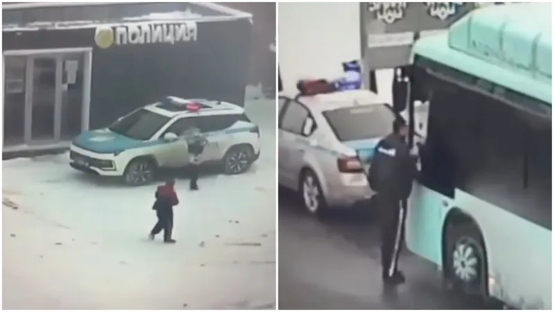 Полиция остановила автобус, чтобы помочь школьнику в Таразе