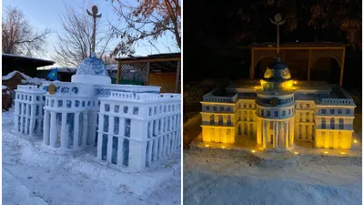 Точную копию Акорды из снега создал житель Западного Казахстана, фото - Новости Zakon.kz от 23.01.2026 17:21