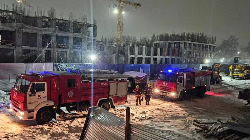 Рабочие Алматы успели покинуть горящий контейнер